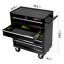 Coffre à outils noir à 5 tiroirs, armoire de rangement verrouillable avec 4 roulettes (2 verrouillables), tiroirs à billes et conception connectable pour le garage-1360794600