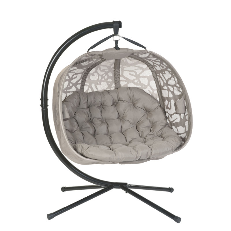 Abdool Double Porch Swing with Stand, Branch