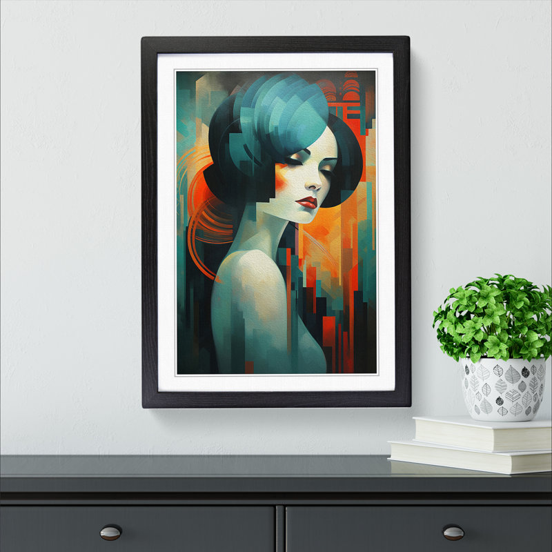 Single Picture Frame Print on Wood, Black Framed, 46cm H x 34cm W