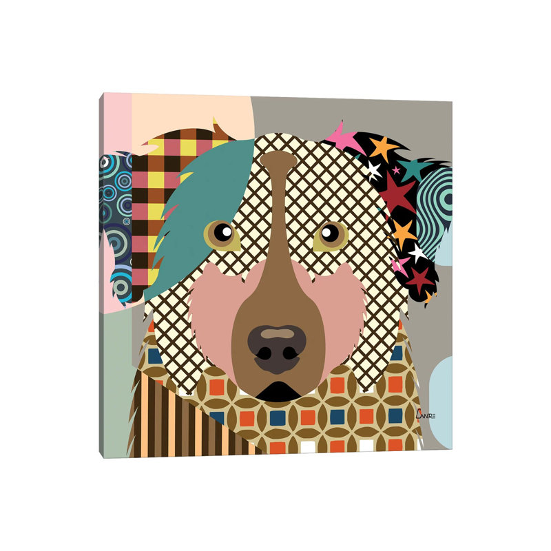 Australian Shepherd by Lanre Studio - Wrapped Canvas Print, 30.48 cm H x 30.48 cm W