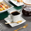 Blance Series, 60-piece Marble Grey Porcelain China Dinnerware Set, Service For 12 