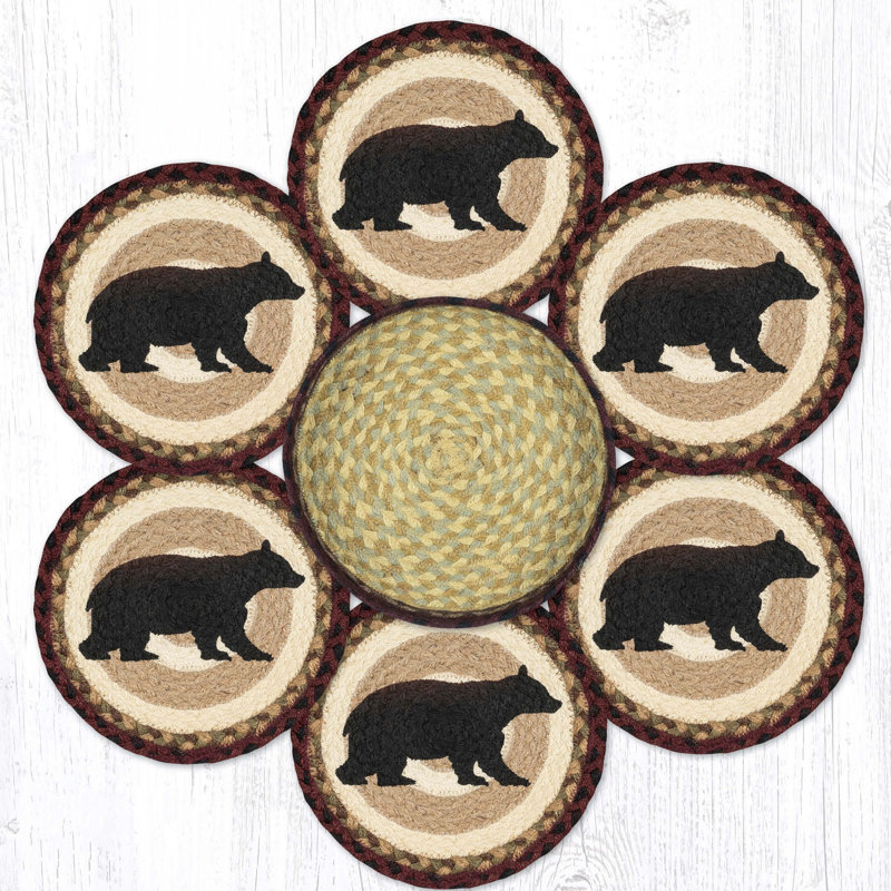  Ensemble de paniers Cabin Bear - 10 po x 10 po pour table rustique, Ensemble de paniers Cabin Bear