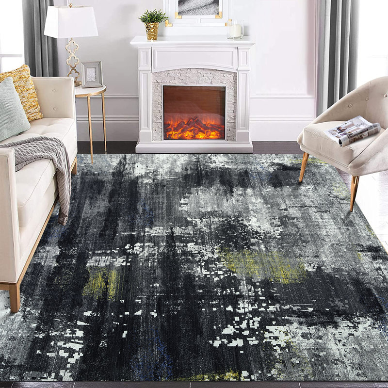 Olustee Abstract Indoor Rug, Rectangle 5' x 8'