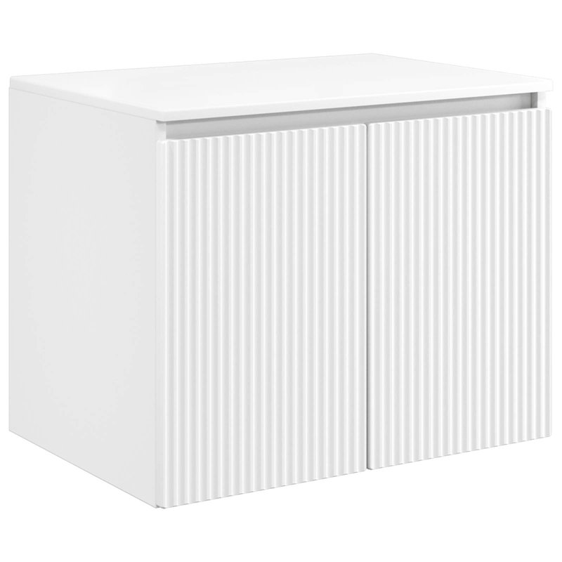 Engineered Wood Bathroom Cabinet, White