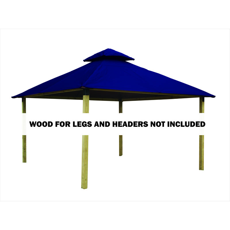 Roof Framing And Mounting 12 Ft. W x 12 Ft. D Solid Wood Gazebo, Classic Royal, 147.5" H x 168" W x 168" D