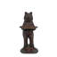 Bronze Bear Holding Tray Sculpture