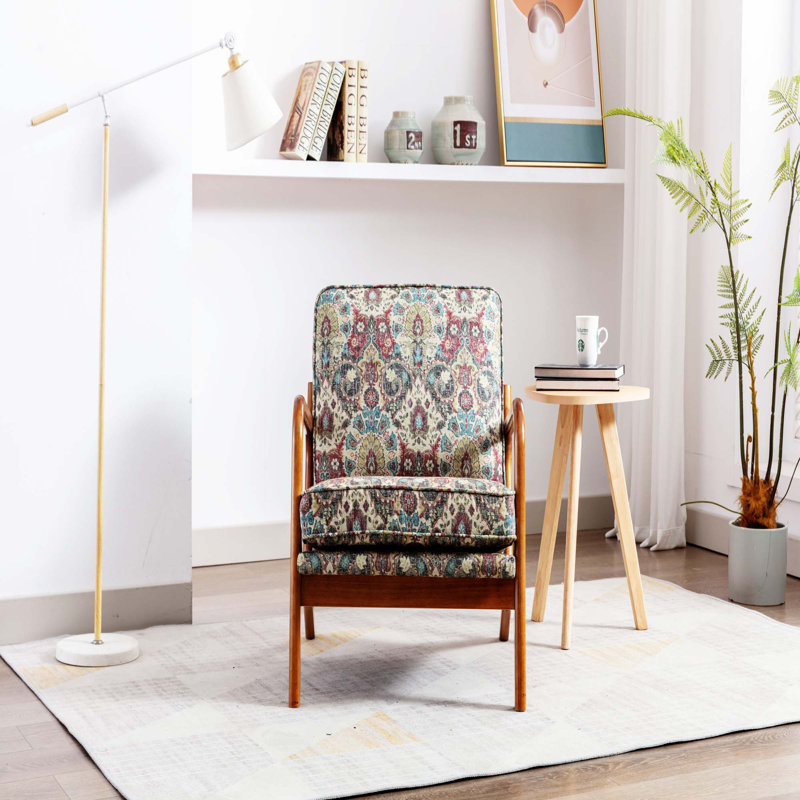 Chaise d'appoint l 25,59 po Arras, Tapis rouge