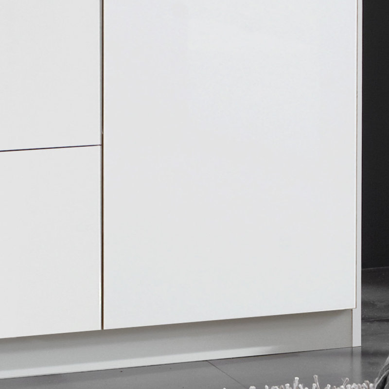 Baller 4 Door Manufactured Wood Wardrobe, Alpine white, Pearl-gloss white/Alpine white