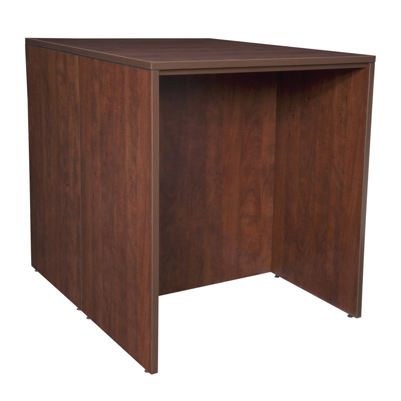 Nebih Stand Up Back to Back Lateral File/ Desk, Cherry