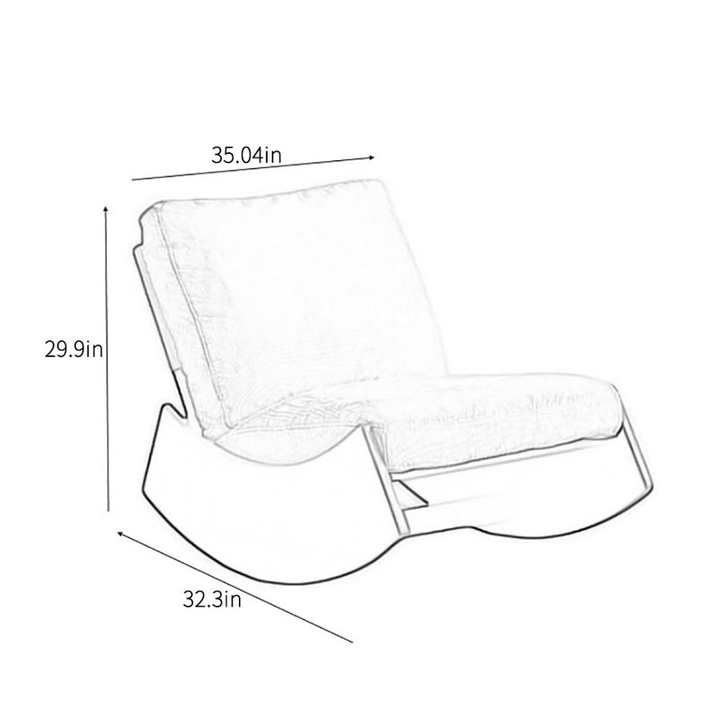 Chaise berçante simple en velours côtelé Casual