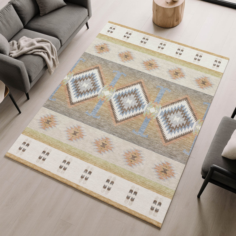 Tapis de qualité supérieure lavable à la machine Villers Lodge, Ivoire ivoire, 8 pi x 10 pi