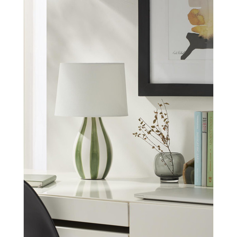 Lampe de table Owes, Vert/blanc