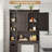 66'' H Freestanding Over The Toilet Storage，Bathroom Storage With Adjustable Shelf-1119718601