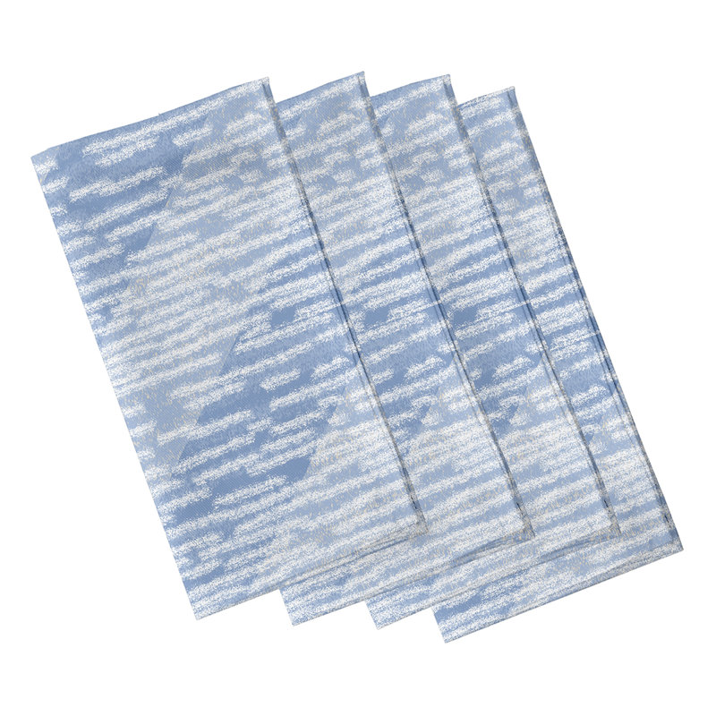 Ensemble de serviettes 4 pièces Odelina Raina, Bleu