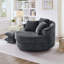 Fauteuil pivotant à 360 °, fauteuil de détente moderne en velours côtelé-129598790