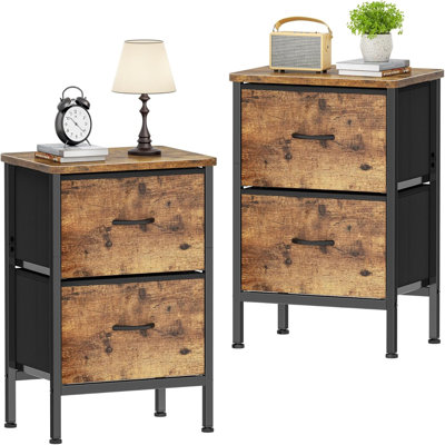 42cm W Metal Bedside Table