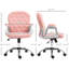 Chaise de bureau à domicile, chaise de bureau capitonnée à boutons avec accoudoirs rembourrés, hauteur réglable et roulettes pivotantes
