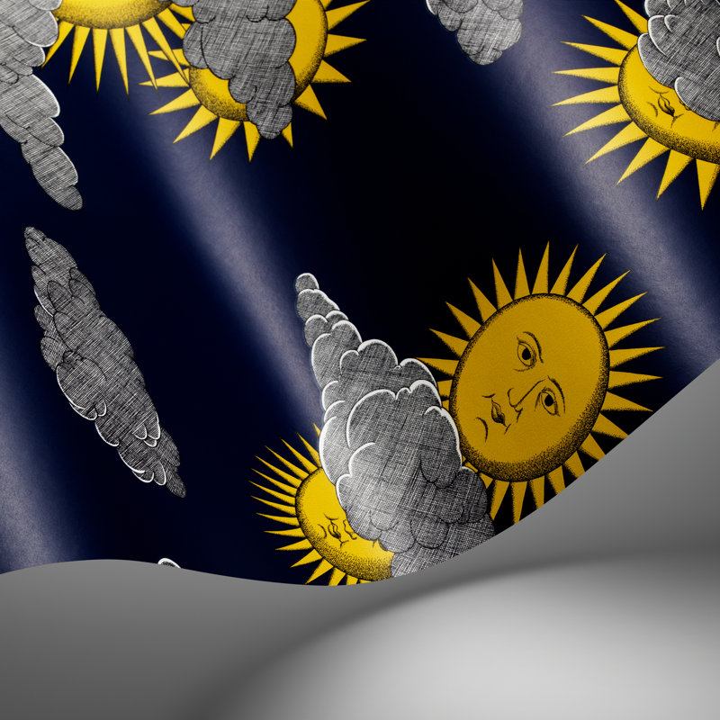 Fornasetti Senza Tempo II Wallpaper Roll, Yellow Blue