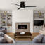 Ventilateur de plafond encastré 3 pales 52 "avec lumières DEL et télécommande Doras-1749694150