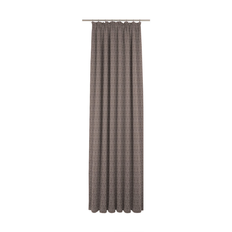 Wybron Little Parrot Slot Top Opaque Curtain, 145 W x 225 D cm, Saddle Brown/Beige