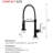 Black And Nickel Kitchen Faucet With Pull-Down Sprayer, Single Handle Lever | Gift Idea