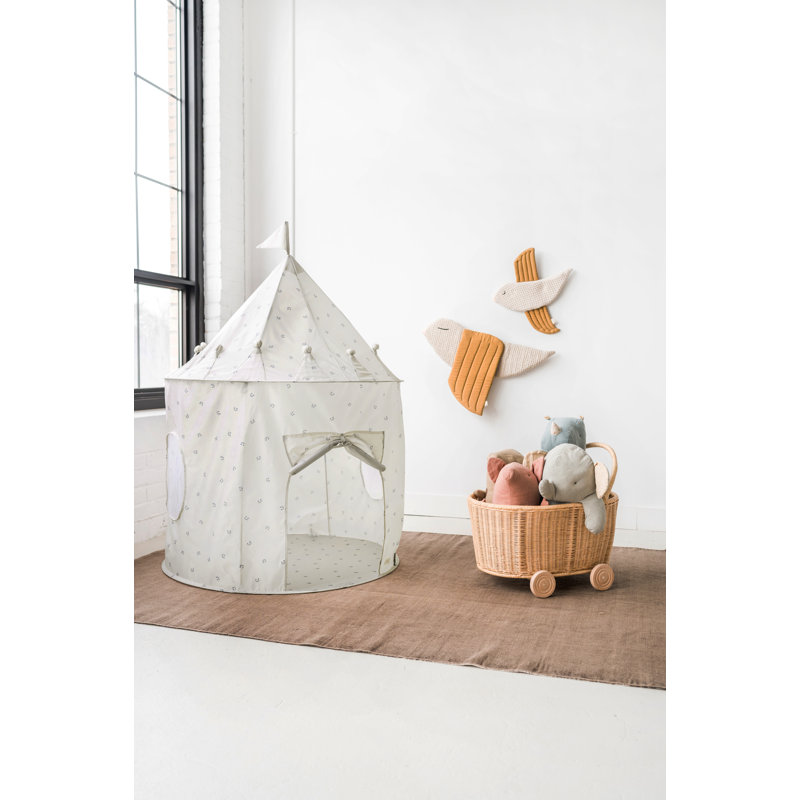 Blueberry Taupe Recycled Fabric Kids Play Tent Castle
