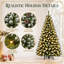 Arbre de Noël artificiel 4,5 pi avec 450 pointes, 150 lumières et un pied en métal pliable