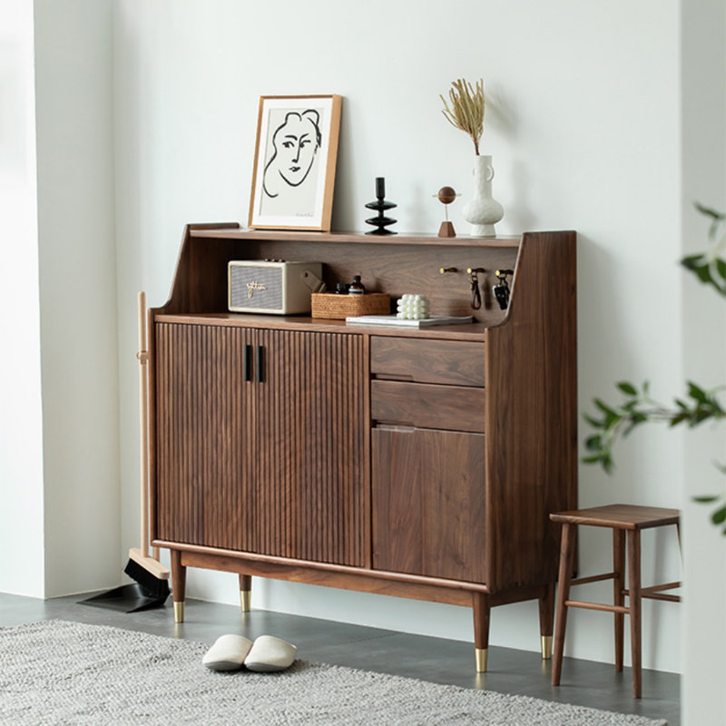Armoire simple en bois massif brun