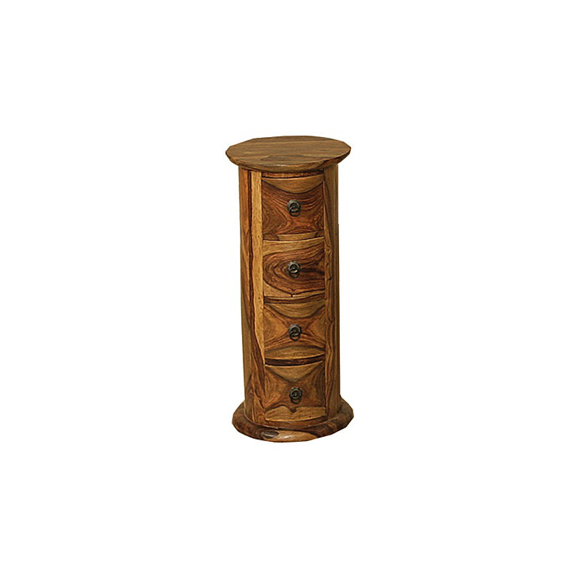 Solid Wood Pedestal End Table