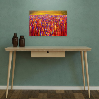 «Metro Abstract Contemporary City Sunrise», reproduction d'art murale