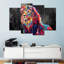 " Lion's Pride Abstract Colour Multi Piece Canvas Print " 4 - Pieces-93059926