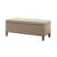 Rangement gris moderne, l 42 po x P 18 po, pieds en bouleau avec compartiment intérieur à couvercle à fermeture douce, clous en cuivre, po