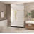 Frameless Shower Door, 1/4 "(6 Mm) Clear Tempered Glass, Explosion Proof Film, Stainless Steel Handle-120558992