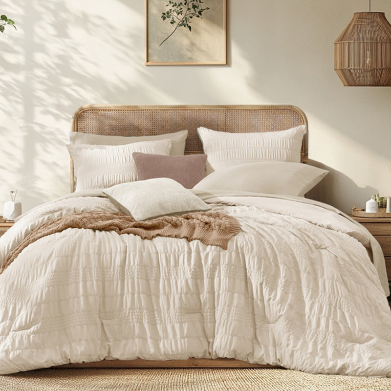 Ensemble d'édredon, lit dans un sac souple toutes saisons, ensembles de literie avec édredon, drap plat, drap-housse, taies décoratives, taies d'oreiller