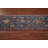 Blue Floral Ziegler Vegetable Dye Runner Rug