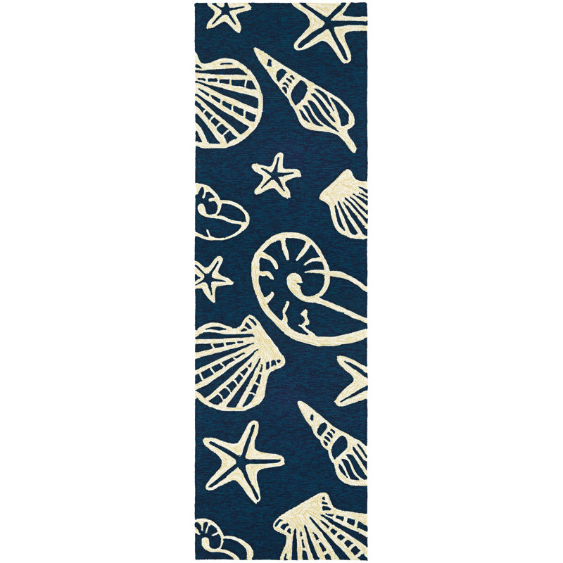 Trumbull Performance Looped / Hooked Animal Print Indoor / Outdoor Rug, Runner 2'6" x 8'6"