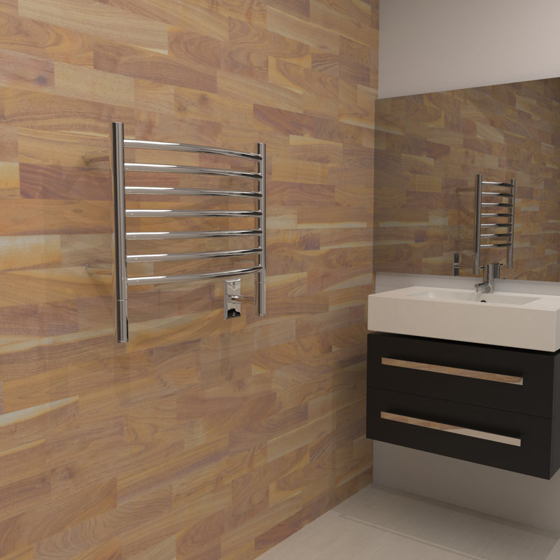 Jeeves Curved Towel Rail Towel Warmer, Polished