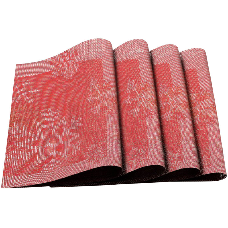 Ensemble de napperons 4 pièces Beyah, Rouge