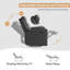 Fauteuil inclinable électrique pivotant en cuir Regazzi (ensemble de 2)-98387622
