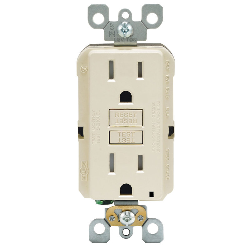 Ensemble de 3 prises de courant de 15 à 125 Volts pour prise de courant de 15 ampères SmartLock Pro Leviton, Amande légère