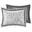 Édredon très grand argent / argent - tissage décoratif trop rembourré pour plus de chaleur-124544181-124544178
