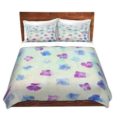 Ensemble de housse de couette hortensia pétales