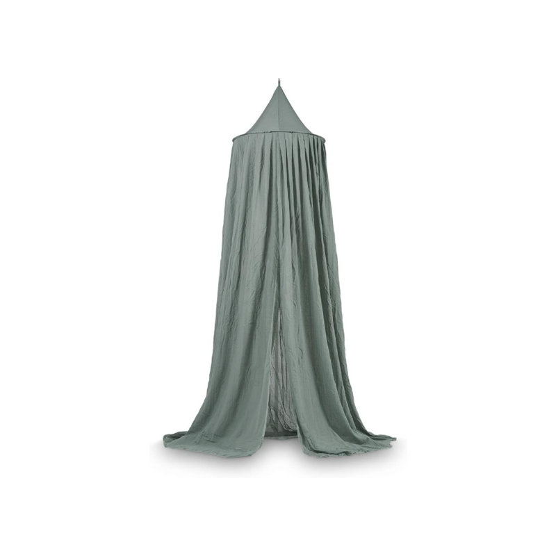 Kids Bed Canopy Round Dome 240cm Canopy for Princess Girls Mosquito Net, 245cm H x 270cm W, Green
