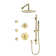 SlideLux 3-Function Wall Mounted Complete Shower System with 3 Body Jets and Slide Bar