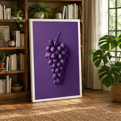 Purple Grapes Minimalist - Wrapped Canvas