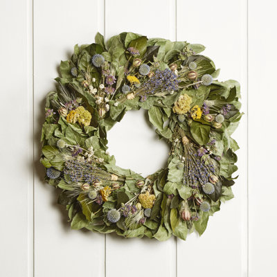 Preserved and Dried Wildflower Lavender Lush Spring Wreath