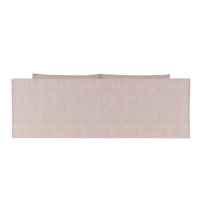 Mulberry Square Track-Arm Daybed with Flange Seam, Plush Velvet Blush, Weathered