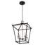 Luminaire suspendu rectangulaire à 4 lumières Kitzi