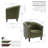 Marwood Faux Leather Barrel Accent Chair with Rubberwood Legs-1745040012
