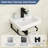 17" L x 14" W Wall Mount Bathroom Sink Wall Hung Rectangluar White Ceramic Bathroom Sink with Overflow